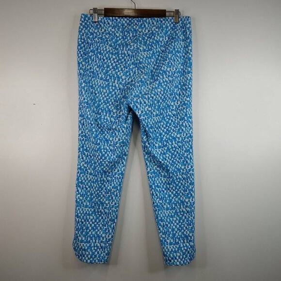 Soft Surroundings Blue and White Pull On Ankle Pants  Size PM - Picture 4 of 10
